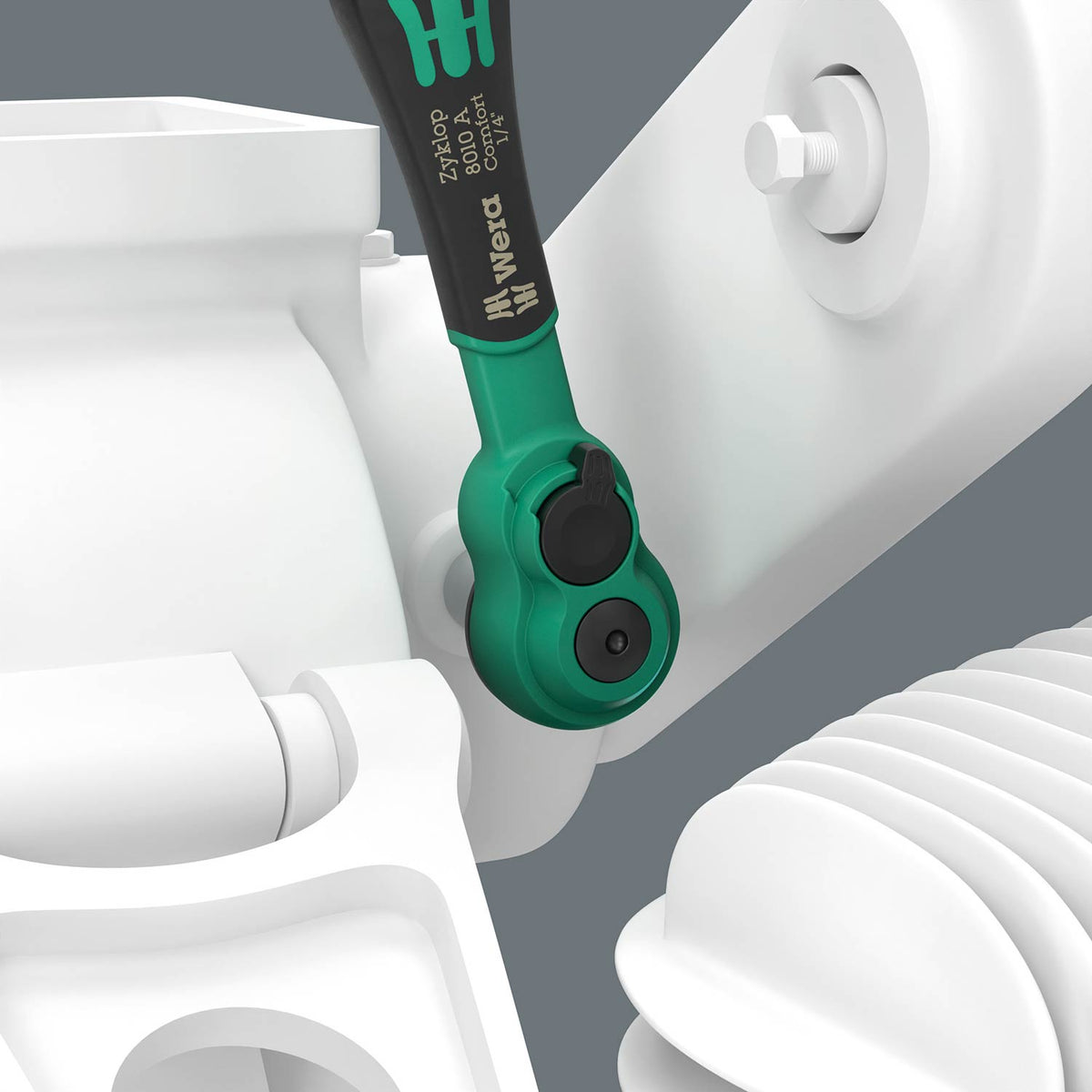 8100 SA 14 Zyklop Comfort  Ratchet Set 1/4 Drive Metric, 28 Pack