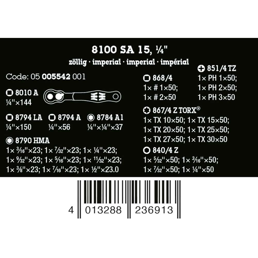 8100 Zyklop Ratchet Set, 28 pcs