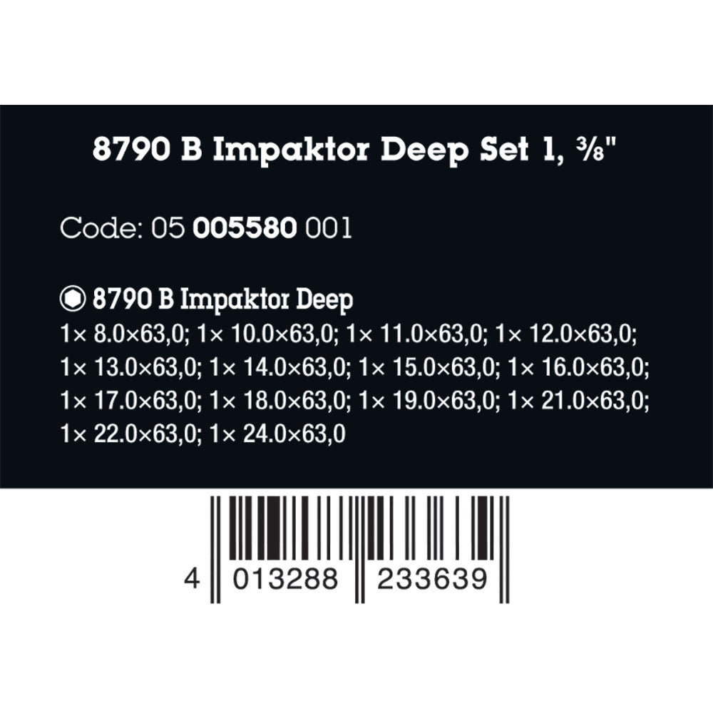 Impaktor Deep Socket Set, 14 Pieces