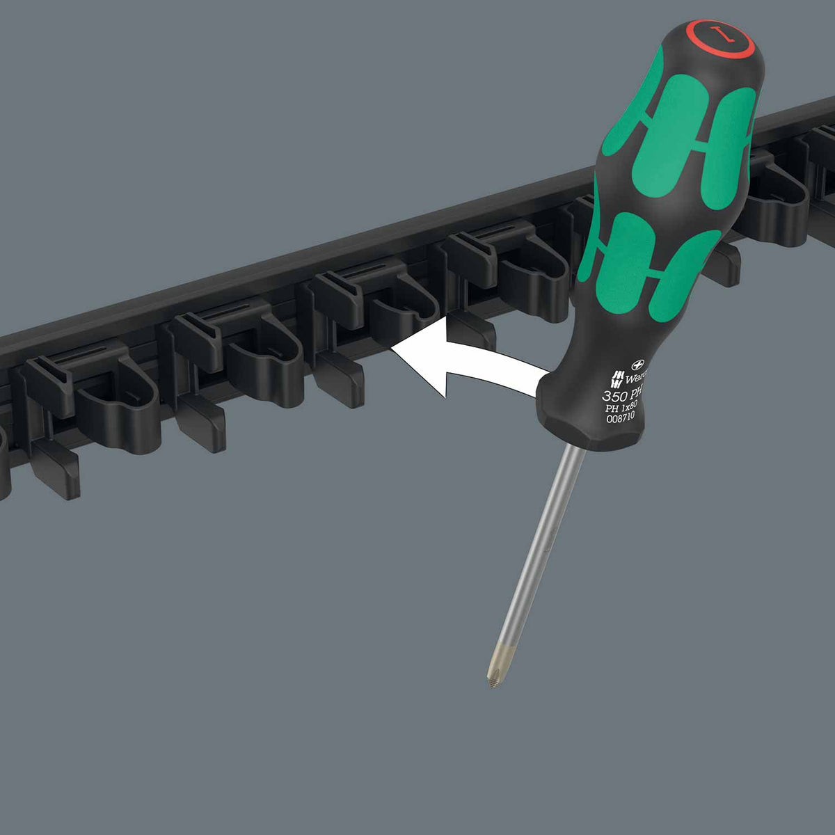 9611 Magnetic Rail For Kraftform Screwdrivers 9pc Empty