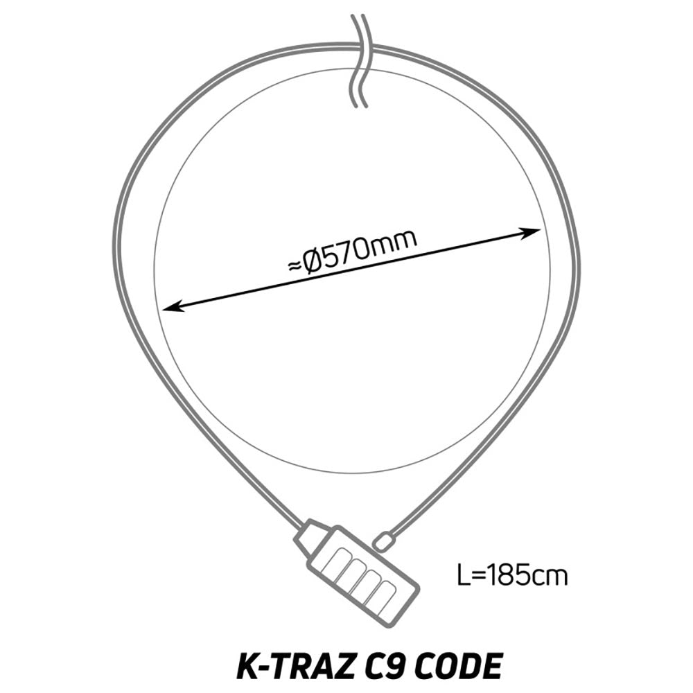 K-Traz C9 Coded Cable Lock