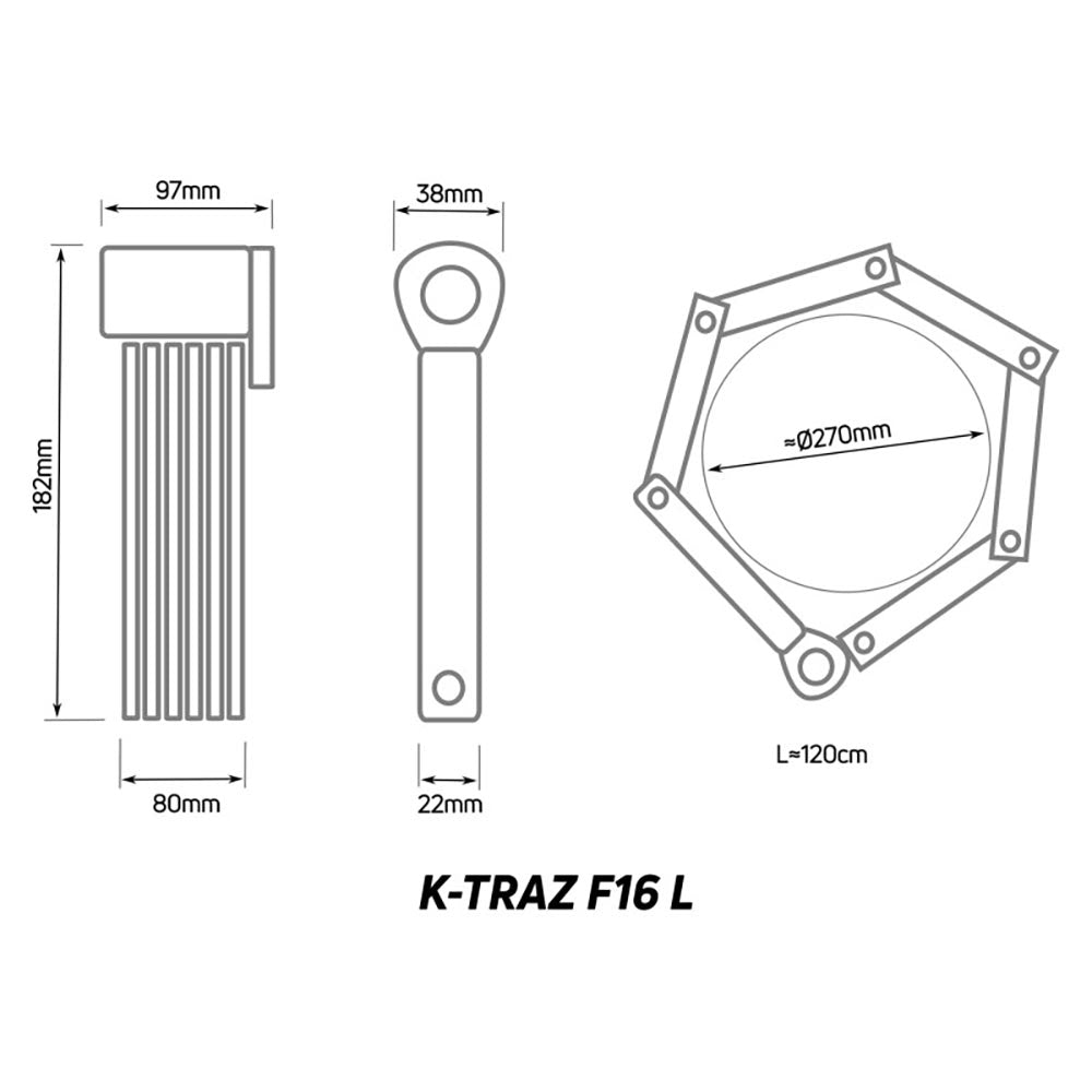 K-Traz F16L Folding Lock