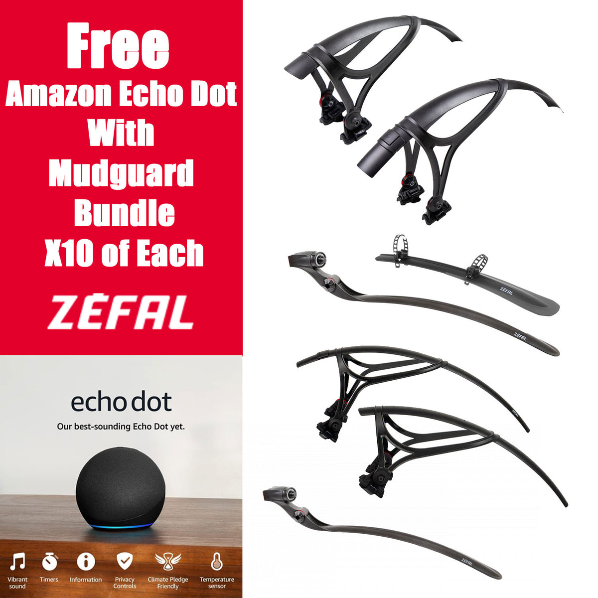 Zefal Mudguard/Echo Dot Bundle