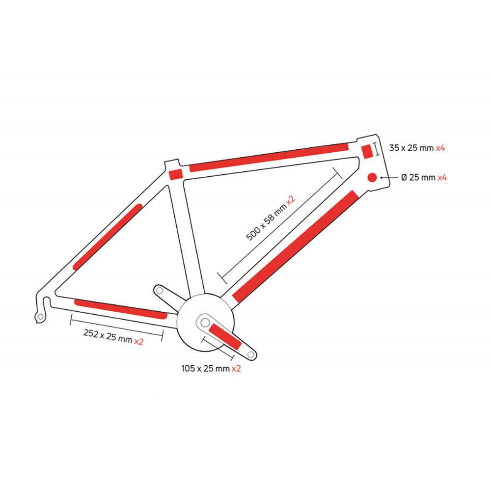 Matt Skin Armour Bike Frame Protection